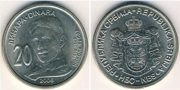 20 Dinar Serbien Kupfer/Nickel 
