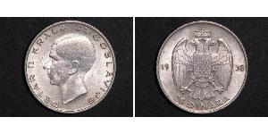 20 Dinar Kingdom of Yugoslavia (1918-1943) Silver Peter II of Yugoslavia