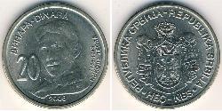 20 Dinaro Serbia Níquel/Cobre 