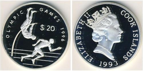 20 Dollar Îles Cook Argent 