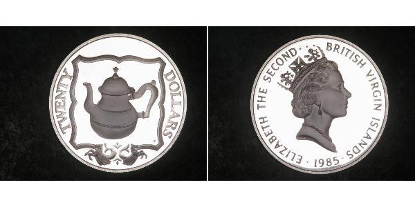 20 Dollar Îles Vierges Argent Elizabeth II (1926-2022)