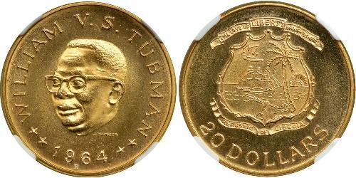 20 Dollar Liberia Gold William Tubman