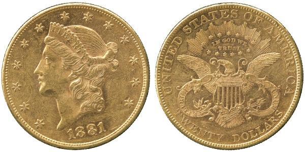 20 Dollar USA (1776 - ) Gold 