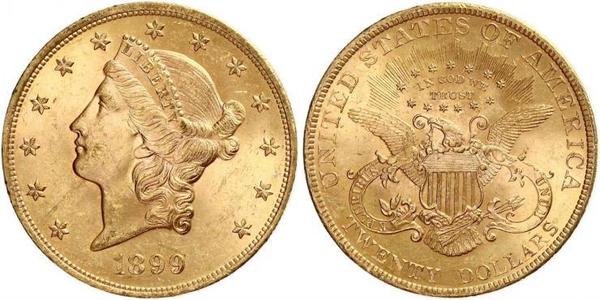 20 Dollar USA (1776 - ) Gold 