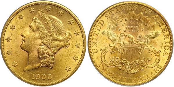 20 Dollar USA (1776 - ) Gold 