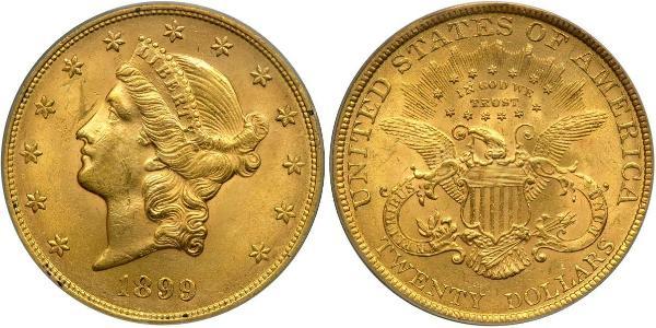 20 Dollar USA (1776 - ) Gold 