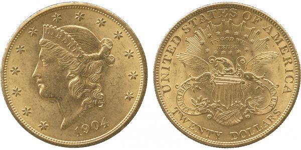 20 Dollar USA (1776 - ) Gold 