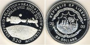 20 Dollar Liberia Silber 