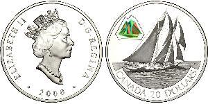 20 Dollar Brazil Silver Elizabeth II (1926-2022)