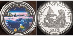 20 Dollar Palau Silver 