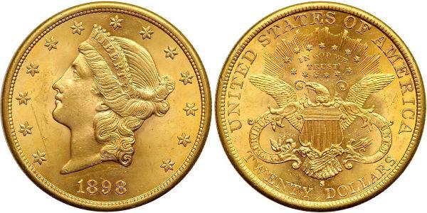 20 Dollar 美利堅合眾國 (1776 - ) 金 