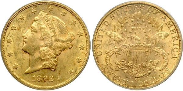 20 Dollar 美利堅合眾國 (1776 - ) 金 