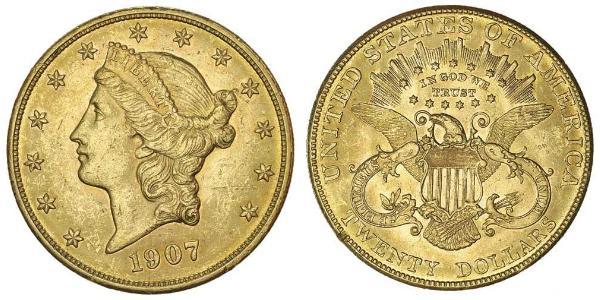 20 Dollar 美利堅合眾國 (1776 - ) 金 