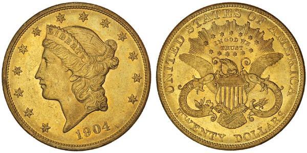 20 Dollar 美利堅合眾國 (1776 - ) 金 