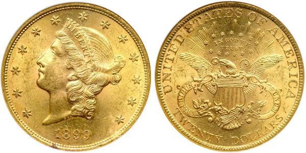 20 Dollar 美利堅合眾國 (1776 - ) 金 