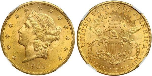 20 Dollar 美利堅合眾國 (1776 - ) 金 