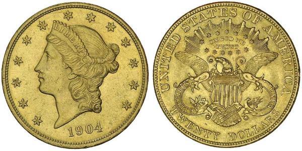 20 Dollar 美利堅合眾國 (1776 - ) 金 