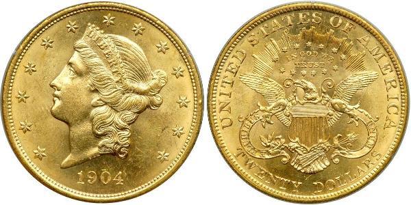 20 Dollar 美利堅合眾國 (1776 - ) 金 