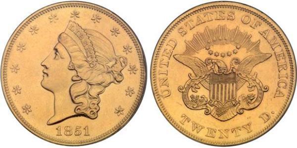 20 Dollar 美利堅合眾國 (1776 - ) 金 