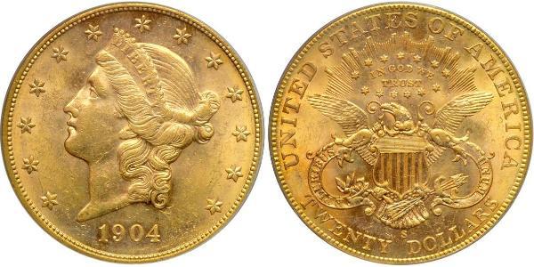 20 Dollar 美利堅合眾國 (1776 - ) 金 