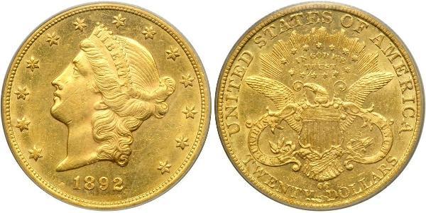 20 Dollar 美利堅合眾國 (1776 - ) 金 