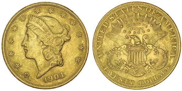 20 Dollar 美利堅合眾國 (1776 - ) 金 