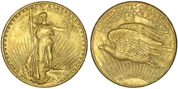 20 Dollar 美利堅合眾國 (1776 - ) 金 