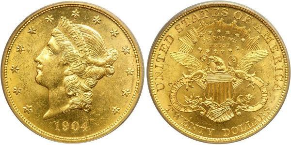20 Dollar 美利堅合眾國 (1776 - ) 金 