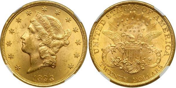 20 Dollar 美利堅合眾國 (1776 - ) 金 