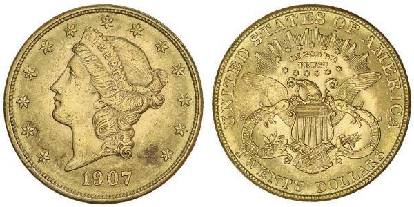 20 Dollar 美利堅合眾國 (1776 - ) 金 