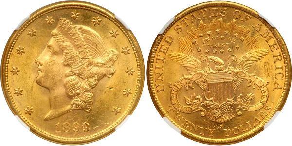 20 Dollar 美利堅合眾國 (1776 - ) 金 
