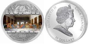 20 Dollar Cook Islands 銀 伊丽莎白二世 (1926-2022)