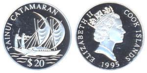 20 Dollar Cook Islands 銀 