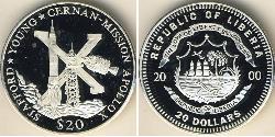 20 Dollar Liberia 銀 