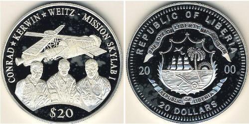 20 Dollar Liberia 銀 