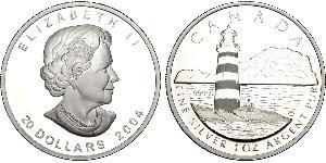 20 Dollar 巴西 銀 伊丽莎白二世 (1926-2022)