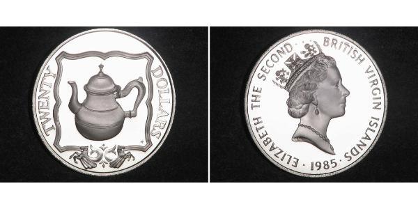 20 Dollaro Isole Vergini Argento Elisabetta II (1926-2022)