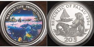 20 Dollaro Palau Argento 