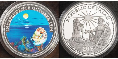 20 Dollaro Palau Argento 