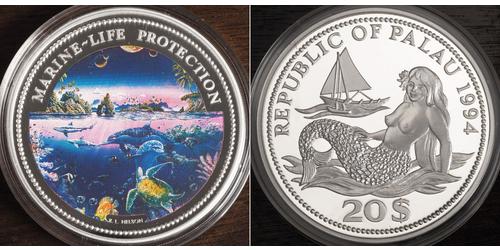 20 Dollaro Palau Argento 