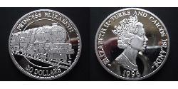 20 Dollaro Turks e Caicos Argento Elisabetta II (1926-2022)