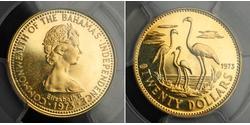 20 Dollaro Bahamas Oro Elisabetta II (1926-2022)