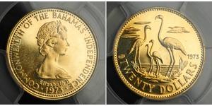 20 Dollaro Bahamas Oro Elisabetta II (1926-2022)