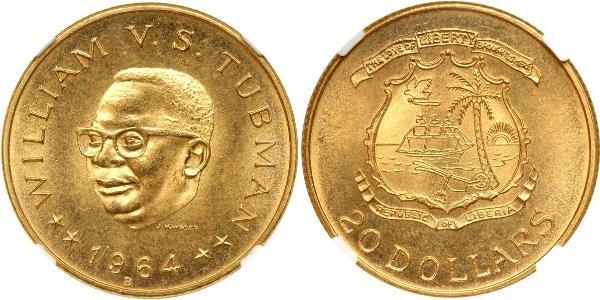 20 Dollaro Liberia Oro William Tubman