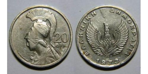 20 Drachma Hellenic Republic (1974 - ) Copper/Nickel 