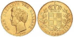 20 Drachma Regno di Grecia (1832-1924) Oro Ottone di Grecia (1815 - 1867)