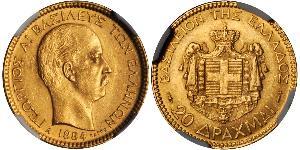 20 Drachma Regno di Grecia (1832-1924) Oro Georges Ier de Grèce (1845- 1913)