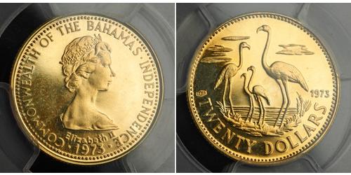 20 Dólar Bahamas Oro Isabel II (1926-2022)