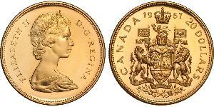20 Dólar Canadá Oro Isabel II (1926-2022)