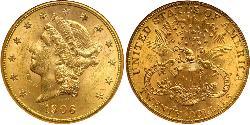 20 Dólar Estados Unidos de América (1776 - ) Oro 